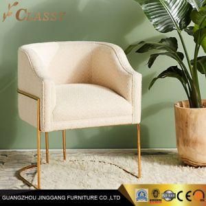 Quality Modern Quality Velvet Fabric Dining Chair with Golden Metal Frame