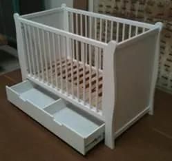 Grey White Girl Hotel Hospital Adjustable Height Baby Cot Price