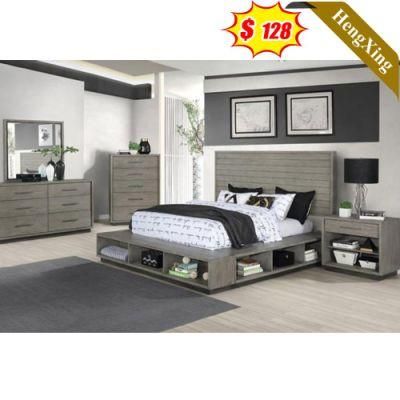 Classic Modern Wooden Home Hotel Bedroom Furniture Storage Bedroom Set King Double Bed Wall Bed (UL-22NR8510)
