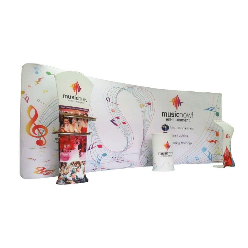 Exhibition Tension Fabric Podium Displays Trade Show Counters