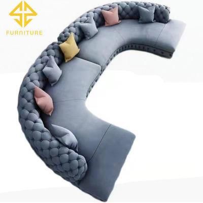 Luxury Design European Style Quality Nubuck Fabric 1 2 3 Seater Sofa Set Furniture Living Room