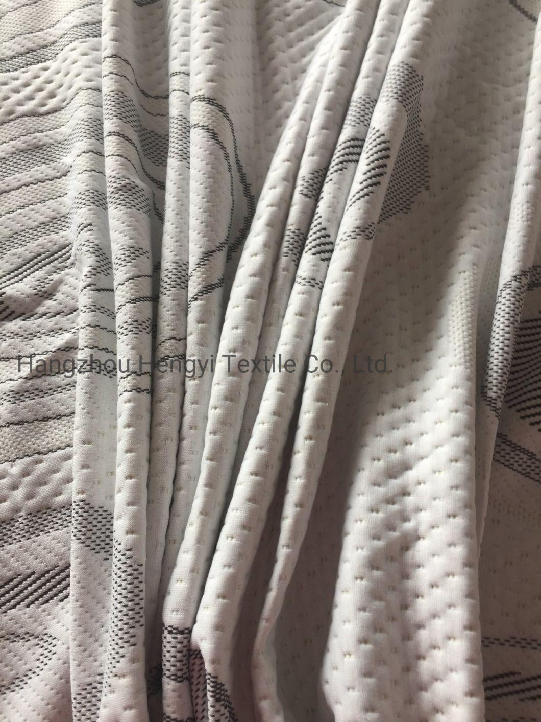 White and Black Rounder Pattern Polyester Knitted Fabrics