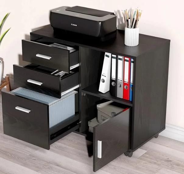 Gdlt Vertical Steel Lateral File Cabinets Home Office 3 Drawer Locking Rolling File Cart