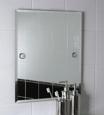 Two Layers of Fenzi Paint for Simple Frameless Bathroom Mirror