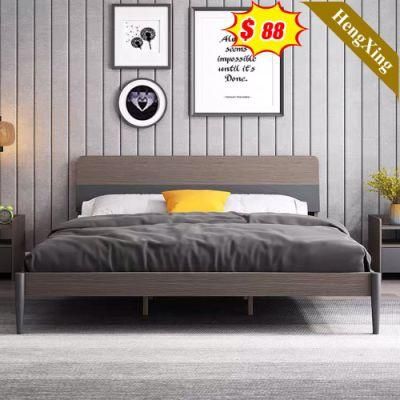 Traditional Modern Home Hotel Bedroom Furniture Set Wooden MDF King Queen Bed Wall Sofa Double Bed (UL-22NR61700)