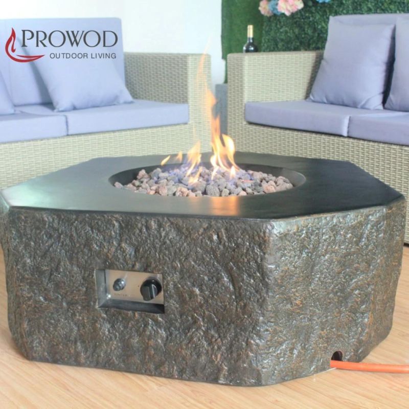 Natural Stone Texture Surface Fire Pit Table/Concrete Fire Table