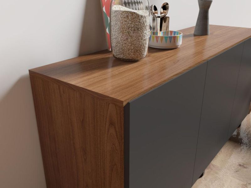 Scandinavian Modern Wooden Oak 3 Door Sideboard