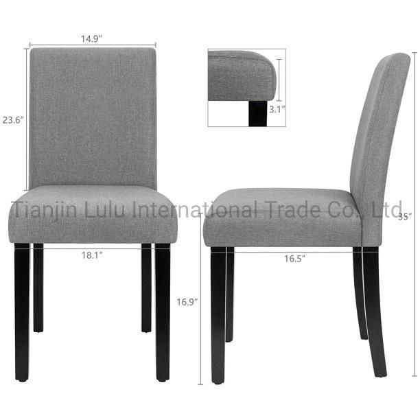 Restaurant Dining Chair Fabric Dinging Chairs with Wood Legs for Restaurant