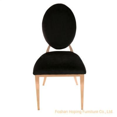 Gold Finished Back Flower Luxury Wedding Chair Modern Golden Back Dining Chair