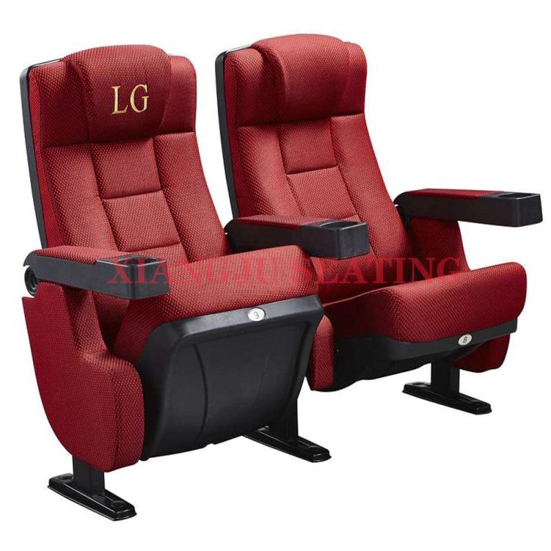 Red Fabric Movie Folding Theater Seats Cinema Chairs for Sale