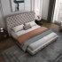 1.5 M Width 2300*1930*1300 mm Cavill Grey fabric Double Bed Frame