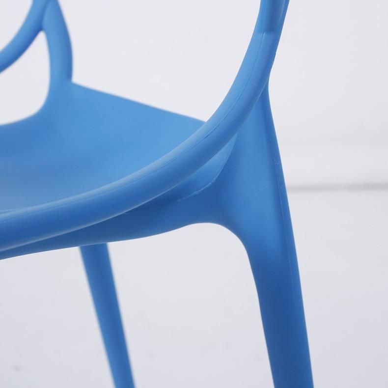 Modern Beauty Salon Chair with Armrest Restaurant Dining Chair Plastic Living Room Leisure Armchair