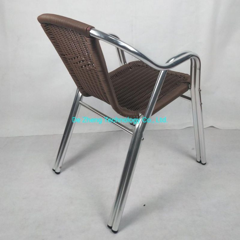 Cheap Price Outdoor Folding Garden Armrest Chair Rattan Wicker Dining Patio Furniture