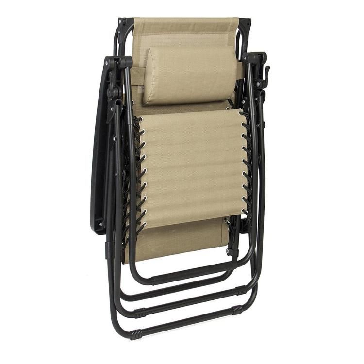 Customized Recliner Zero Gravity Chair Beach Cheap Metal Folding Chairs Wholesale Folding Camping Chair Set with Cushion