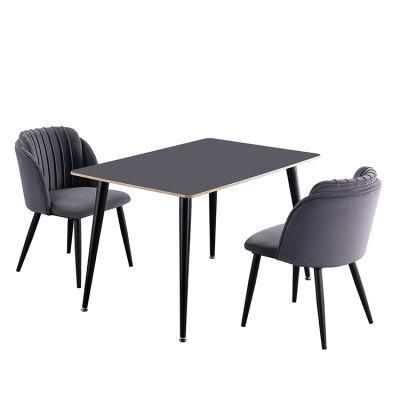 Luxury Upholstery Scandinavian Chair Dining Room Furniture Blue Pink Grey Purple Suede Dinning Chairs