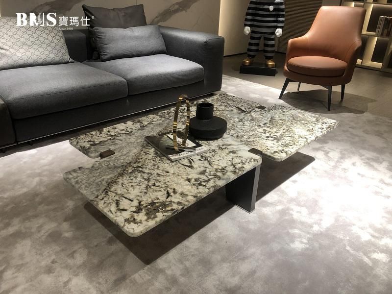 Classic European Design Living Room Irregular Luxury Stone Top Coffee Table