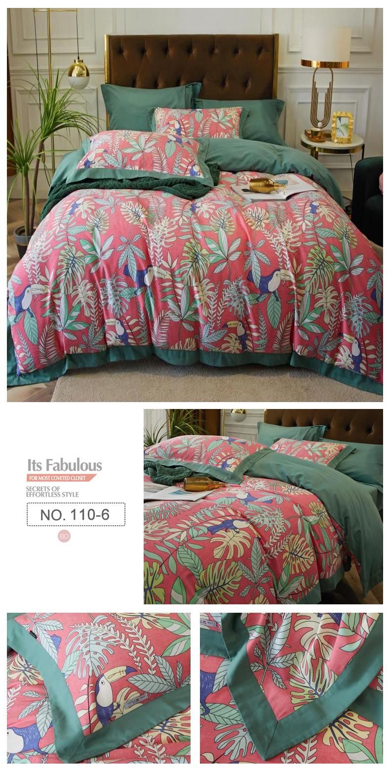 Luxury Cheap Price Bedding Cotton Fabric Comfortable for King Bed Duvet Cover Digital Printing