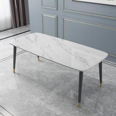 High Quality Luxury Coffee Table Modern Living Room Furniture Style Marble Top Modern Luxury Dining Table for Sale