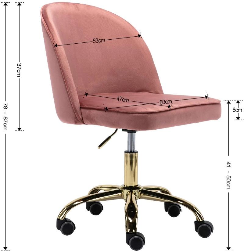 Wholesale Home Furniture Colorful Computer Chair Armless Design for Small Home Height Adjustment Home Office Chair