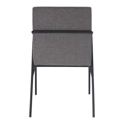Factory Wholesale Armest Metal Fabric Dining Chair for Home