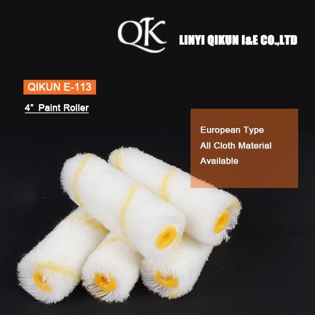 E-103 Hardware Decorate Paint Hand Tools Plastic Handle Acrylic Fabric Paint Roller European Type Foam Roller