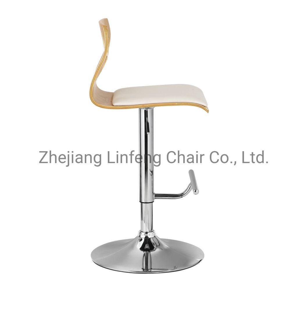 Modern Restaurant Simple Design Bent Plywood Bar Stool High Chair