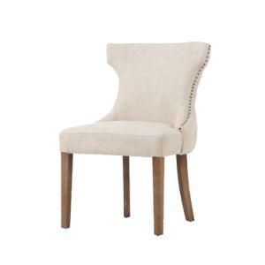 French Provincial Linen Fabric Upholstery Chair Dining Room Furniture
