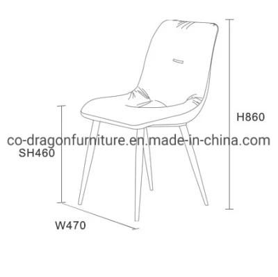 New Modern Furniture Fabric Metal Leg Simple Dining Chair Set