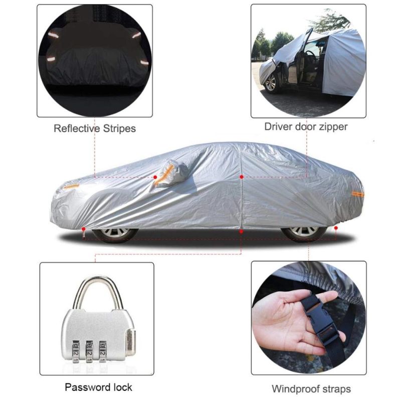 Two Layers Car Cover in PEVA Fabric with Fleece Waterproof All Weather