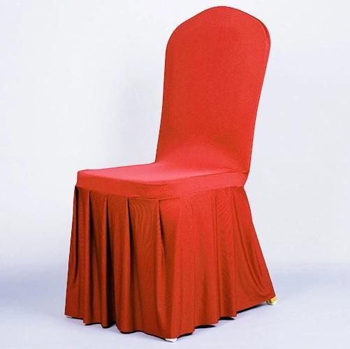 Amazon Hot Selling Wholesale Good Quality Polyester Fabric Skirt Chair Covers Decorative Spandex High Back Chair Cover for Wedding Banquet Party