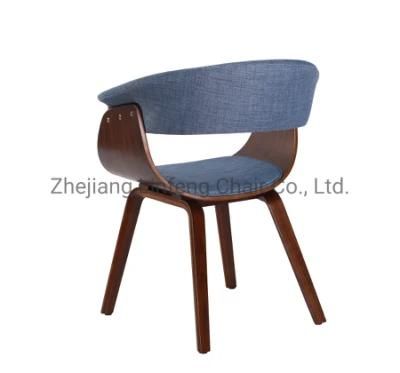 High Quality Dining Chair Velvet Fabric Wood Leg Home Furniture