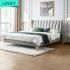 Linsy Italian Modern Velvet Storage Grey Royal Fabric King Size Bed R330