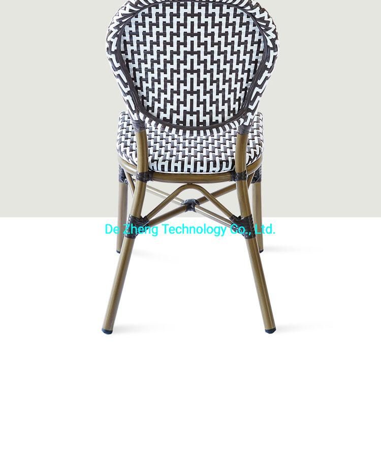 French Outdoor Garden Hotel Cafe Shop Restaurant Dining Bistro Rattan Chair