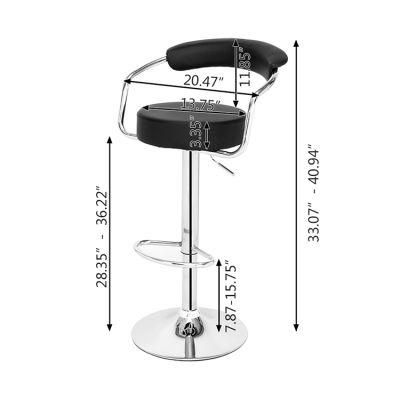 Modern Metal Leg PP Seat Adjustable Height Office Chair Bedroom Bar Furniture Bar Swivel Chair