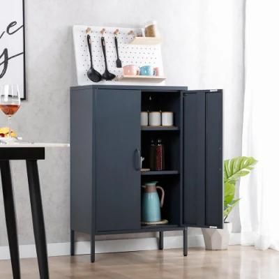 Cheap Price Modern Simple Side Cabinet Metal Colorful Storage Cabinet 2 Door Metal Cabinet