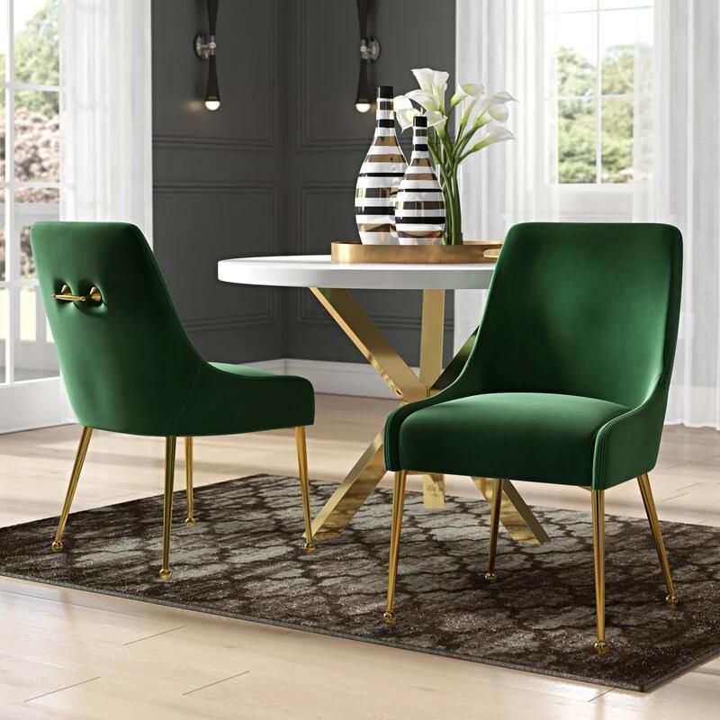 Modern Design Dining PP Plastic Little Tulip Chair Replica Dining Room Chair with Leather Cushion