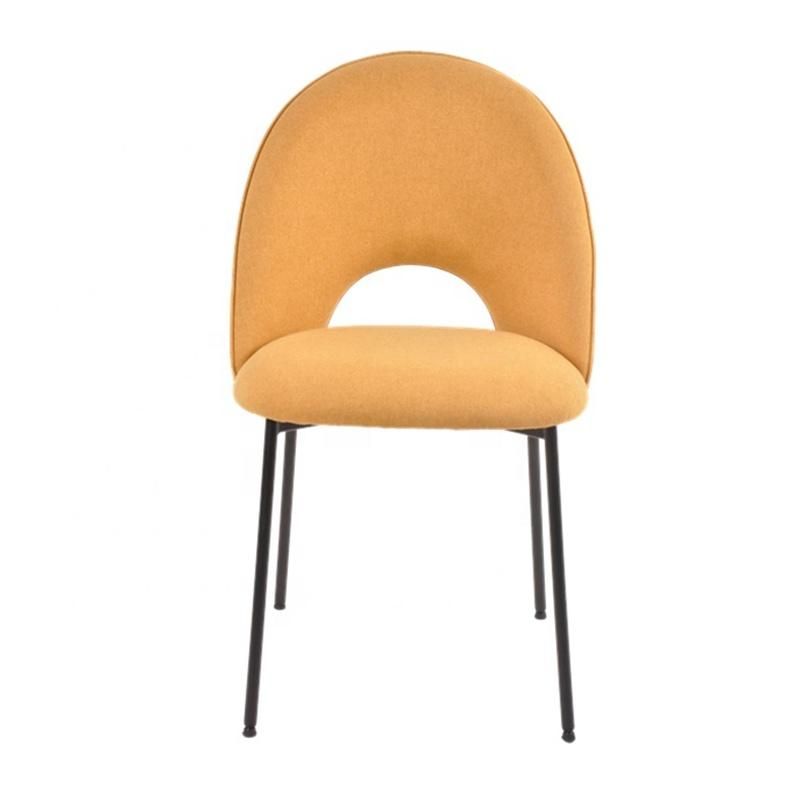 Cheap Modern Fabric Round Back Soft Dining Chair