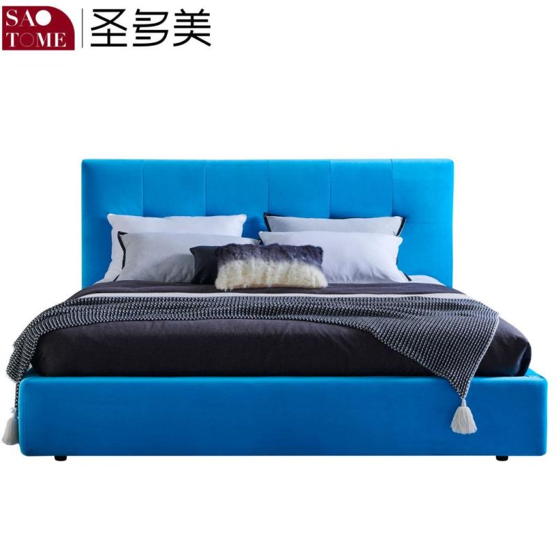 Modern European Style Wooden Cloth 1.8m Double Flat Bed