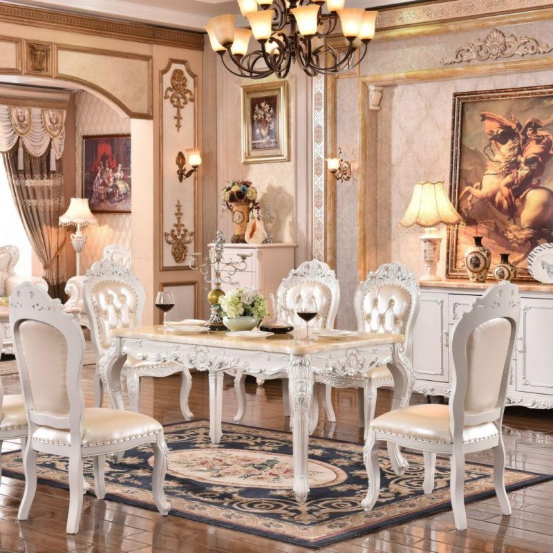 European Style Solid Wood Dinning Room Furniture of Dinning Table and Dinning Chair