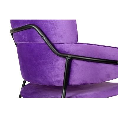 Hot Selling High Quality Purple Velvet Dining Chair Bedroom Chair Lounge Chair
