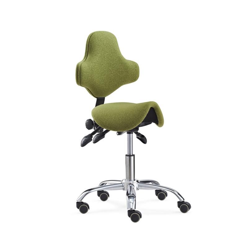 Saddle Stool Chair with Back Ergonomic Saddle Seat for Salon Beauty SPA