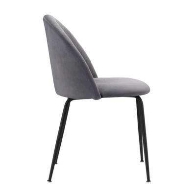 Modern Luxury Home Dining Room Kitchen Furniture Banquet Fabric Dining Chair Metal Steel Dining Chair