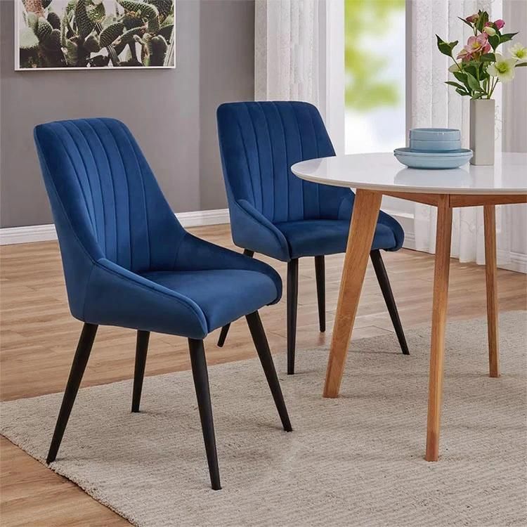 Velvet Chairs Dining Chair Multiple Color Modern Style Velvet Nordic Chairs for Dining Rooms Sillas Metal Leg Upholstery Fabric Modern Velvet Chair