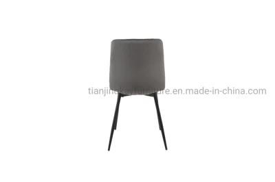 Wholesale Luxury Nordic Modern Design Grey Fabric Upholstered Seat Dining Chairs