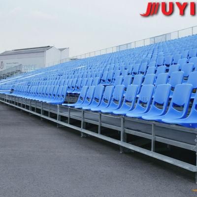 Jy-715 High Quality Fabric Tip-up Basketball Used Stadium Bleachers Steel Leg Platform Plastic Seat Portable China Supplier Gym