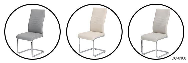 Velvet Fabric Chrome Metal Legs Dining Room Chair Dining Chairs