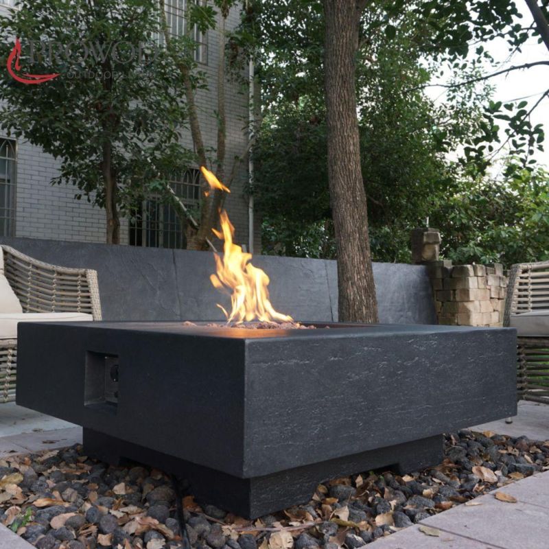 Outdoor Deck CE CSA Ukca Certificated Gfrc Fire Pit Place / Patio Table