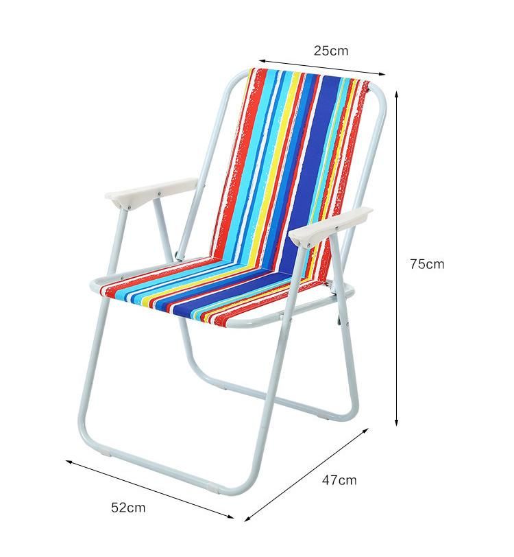 Spring Folding Chairs Beach Picnic Dining Metal Folding Camping Chair