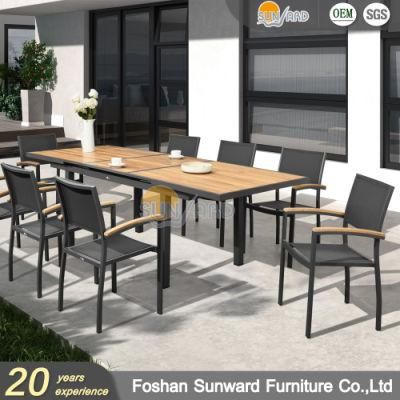 Hot Sale Outdoor Modern Home Hotel Restaurant Villa Aluminum Chair and Table Garden Patio Dining Furniture