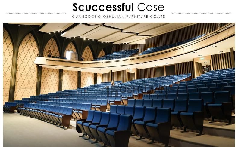Customized Theater Cinema Movie Furniture Lecture Hall School University Hospital Meeting Conference Seat Fabric Folding Auditorium Seating Chair